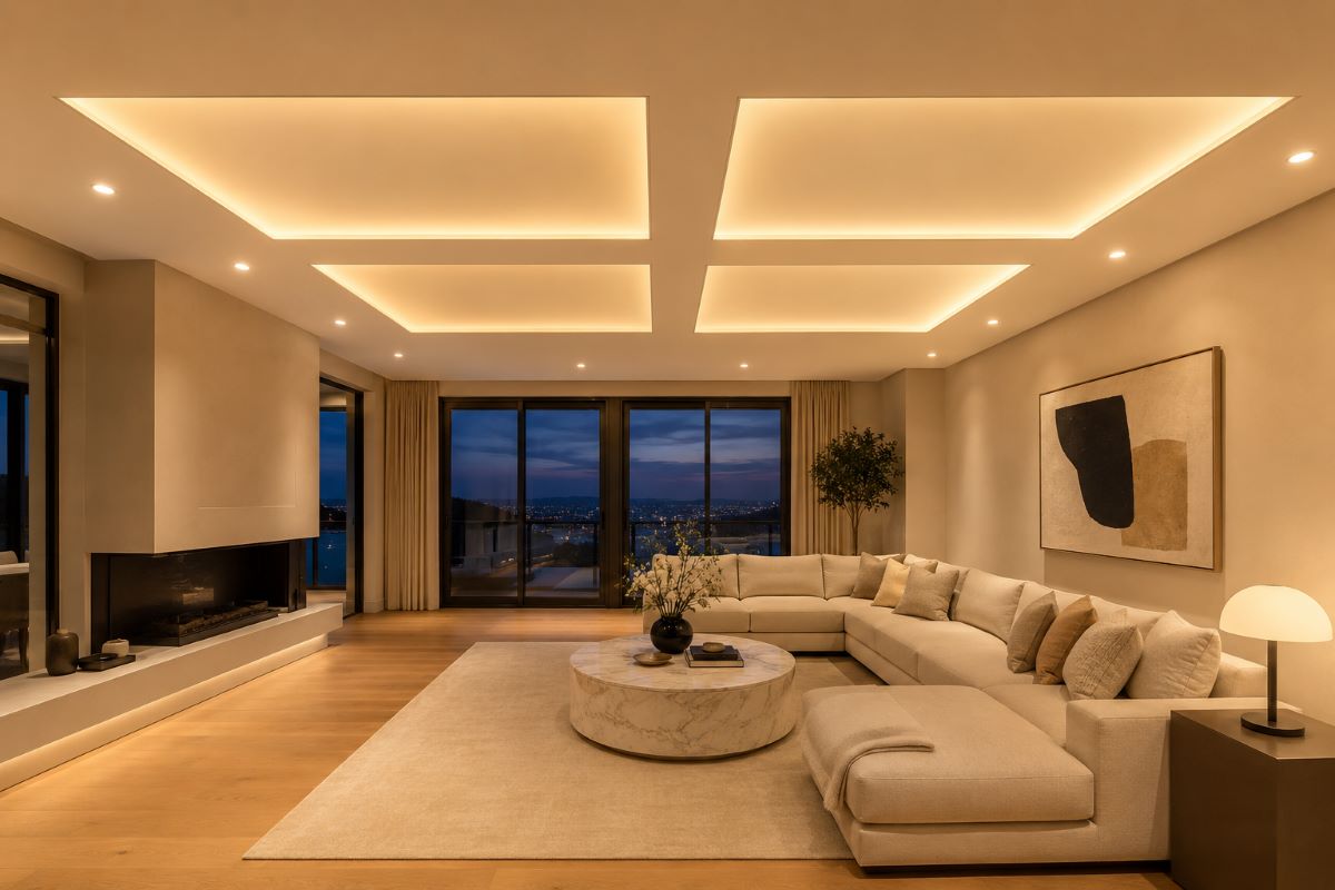 Beige ceiling design ideas for modern and cozy interior