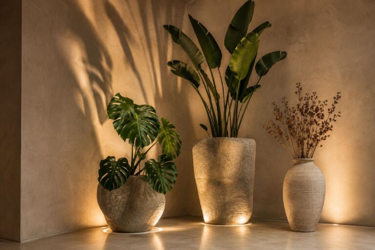 Beige indoor plants corner ideas for beige home decor