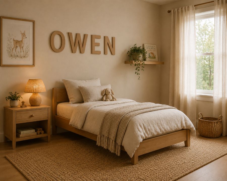 Wooden letter wall decor kids room decor ideas
