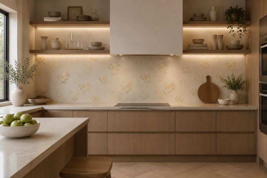 Luxury beige wallpaper for modern look