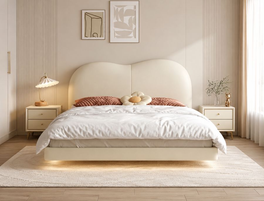 Modern bedroom furniture with minimalist bed