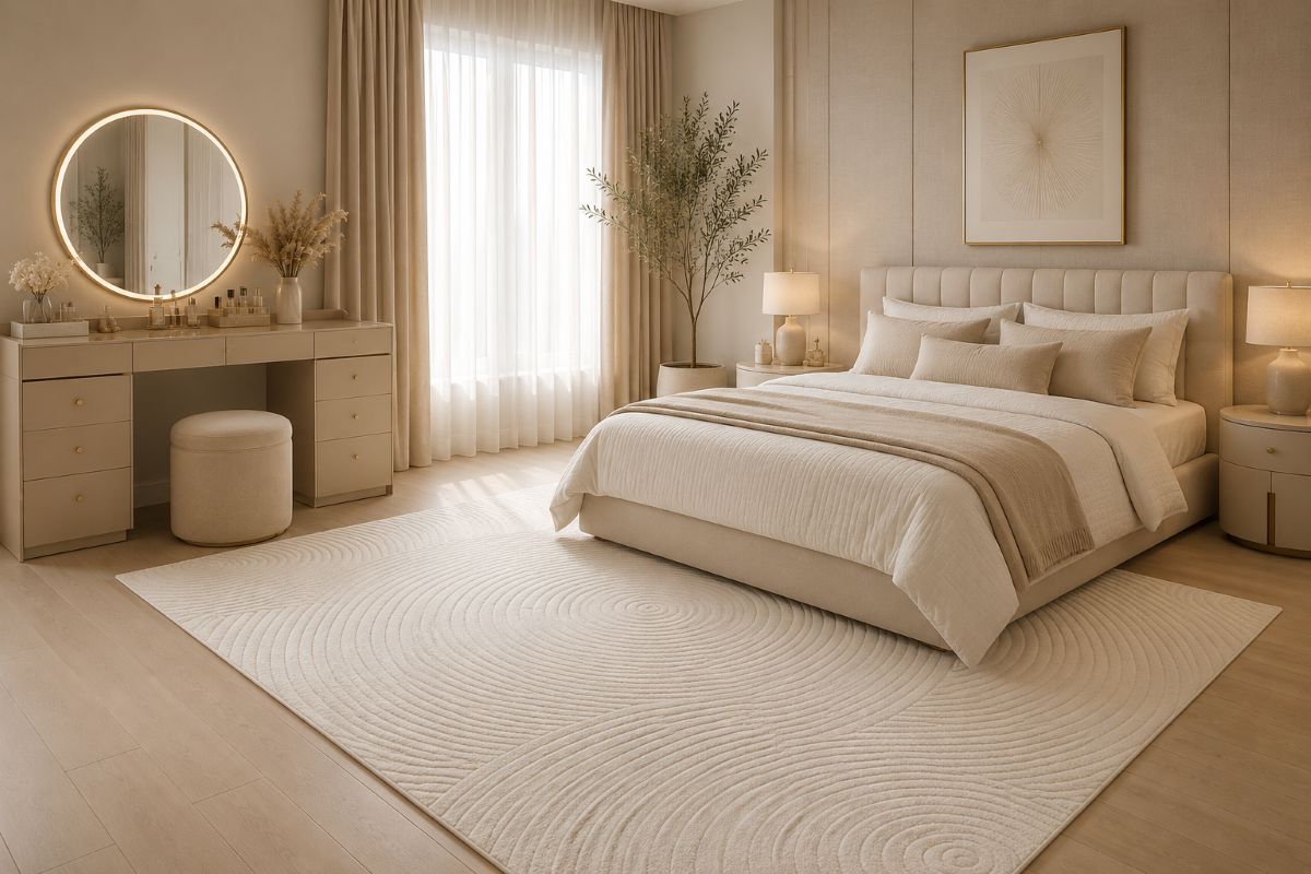 Beige rugs ideas for quiet luxury interior design