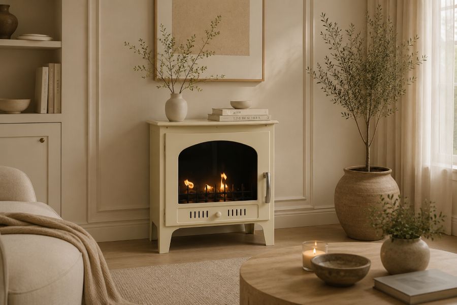 Cozy standing stove design for modern interior