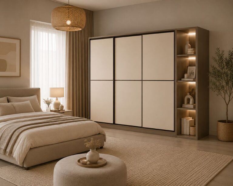 modern beige cabinets for quiet luxury home decor