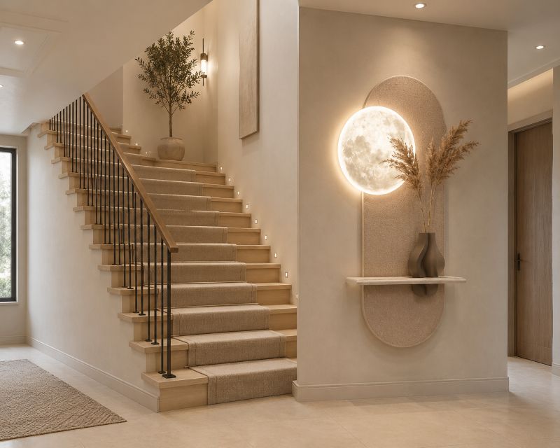Create a Landing Moment with a Sculptural Wall Light