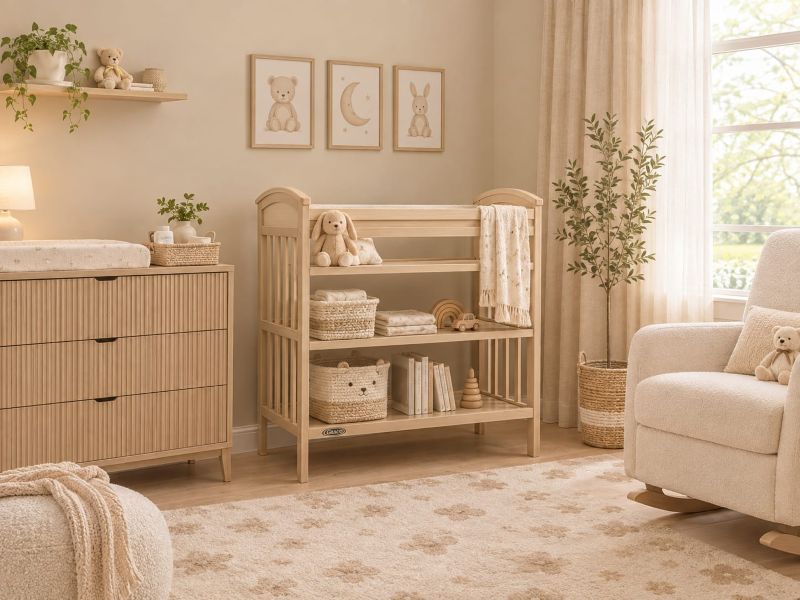 Graco Wood Open Shelf Baby Changing Table