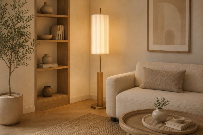 Pleated Floor Lamp for a Neglected Corner for modern home decor